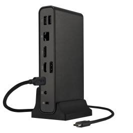 ASUS Dock DC301|1 x RJ45|3 x USB|1x USB-C|Audio jack|SD Card|1 x HDMI|1 x Display port|Docking stand|150W adapter